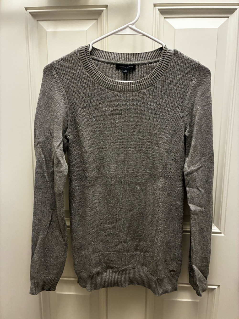 Tommy Hilfiger Gray Crewneck Knit Sweater